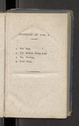 Contents of Vol. I.