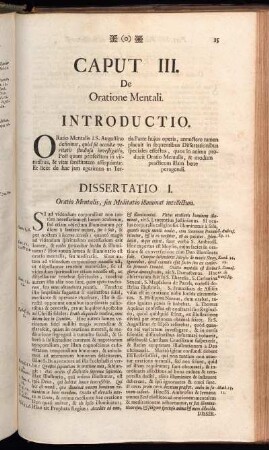 Caput III. De Oratione Mentali.