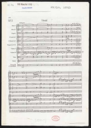 27: Aria : [Haydn, Orfeo]