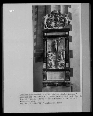 Epitaph für J. Unwirt (gest. 1578)