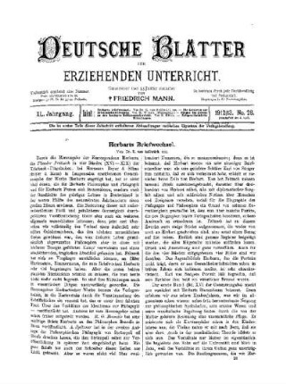 Herbarts Briefwechsel