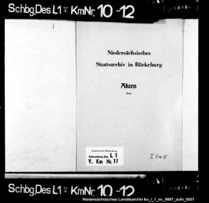 Inbesitznahme der Häuser Sachsenhagen, Lauenau, Hagenburg, Bokeloh und Mesmerode beim bevorstehenden Tode des Grafen Jobst Hermann zu Holstein-Schaumburg