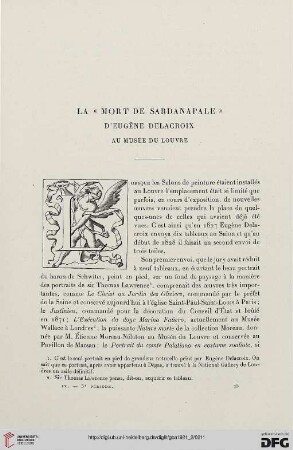 5. Pér. 4.1921: La „Mort de Sardanapale" d'Eugène Delacroix au musée du Louvre