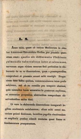Diss. inaug. de diversis pneumaphthiseos speciebus