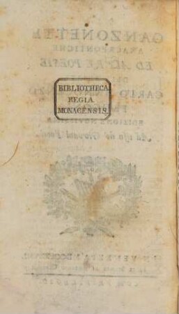 Canzonette anacreontiche ed altre poesie