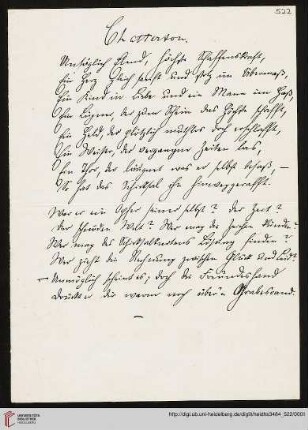 Heid. Hs. 3484,522: Brief von Eberhard Gothein an Marie Luise Gothein