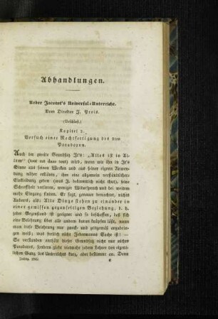 Ueber Jacotot's Universal-Unterricht : (Beschluß)