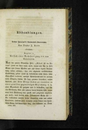 Ueber Jacotot's Universal-Unterricht : (Beschluß)