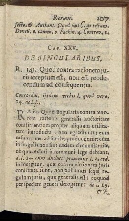 Cap. XXV. De Singularibus.