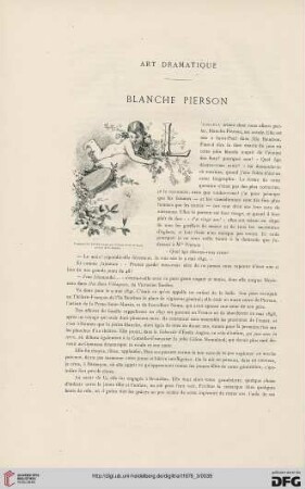 2: Art dramatique : Blanche Pierson