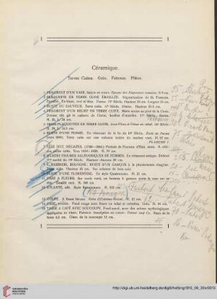 Céramique (Nr. 1-45)