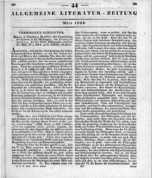 Ancillon, [J. P.] F.: Zur Vermittlung der Extreme in den Meinungen. Berlin: Duncker & Humblot 1831