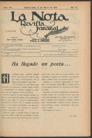Ha llegado un poeta...