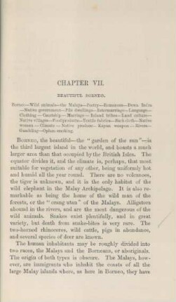 Chapter VII. Beautiful Borneo