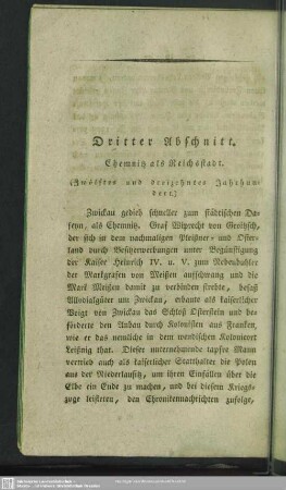 Dritter Abschnitt. (Zwölftes und dreizehntes Jahrhundert) : Chemnitz als Reichsstadt