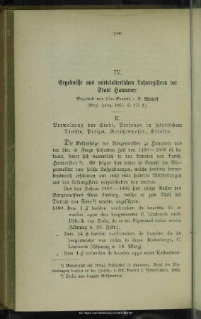 IV. Ergebnisse aus mittelalterlichen Lohnregistern der Stadt Hannover : (Vergl. Jahrg. 1867. S. 171 ff.)