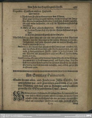 Am Sonntage Palmarum