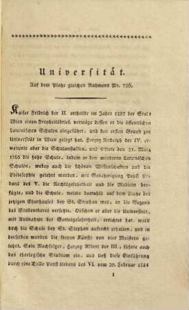 Wiens lebende Schriftsteller, Künstler, und Dilettanten im Kunstfache : dann Bücher-, Kunst- und Naturschätze und andere Sehenswürdigkeiten dieser Haupt- und Residenz-Stadt ; ein Handbuch für Einheimische und Fremde, [1]