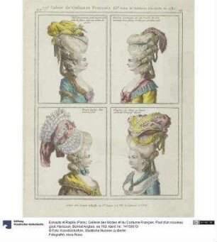 Gallerie des Modes et du Costume Français: Pouf d'un nouveau gout, Herisson, Bonnet Anglais. ee.169