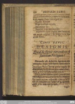 Caput XXVII. De Signis.