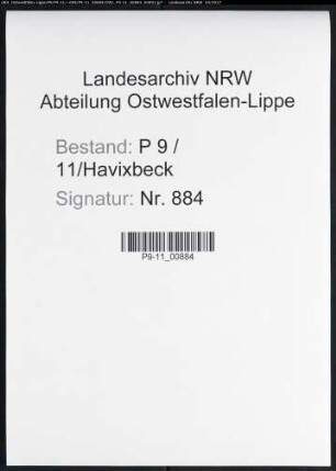 Sterberegister Standesamt Havixbeck