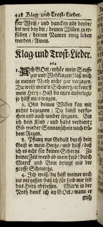 Klag- und Trost-Lieder.