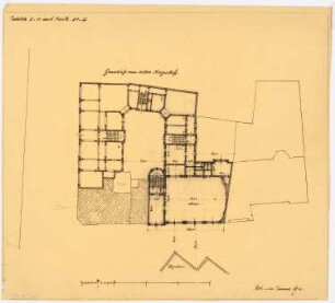 Geschäftshaus Probststraße/Poststraße, Berlin-Mitte: Vorentwurf: Grundriss 1.OG