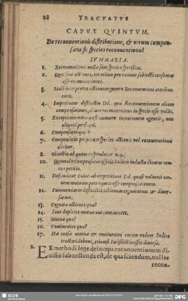 Caput Quintum. De reconventionis distributione, & utrum compensatio sic species reconventionis?