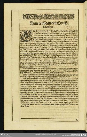 Unterricht an den Christ-lichen Leser
