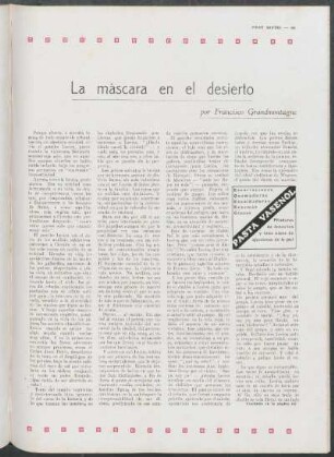 La máscara en el desierto