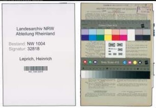 Entnazifizierung Heinrich Leprich , geb. 22.04.1901 (Kaufmann)