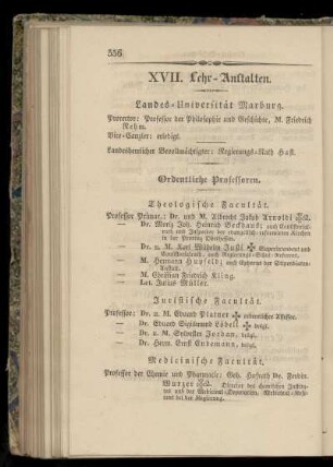 XVII. Lehr-Anstalten.
