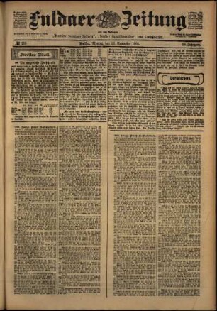 Zweite Ausgabe vom Montag, den 10. November 1902.