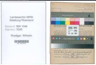 Entnazifizierung Wilhelm Roettger , geb. 06.02.1910 (Landwirt)