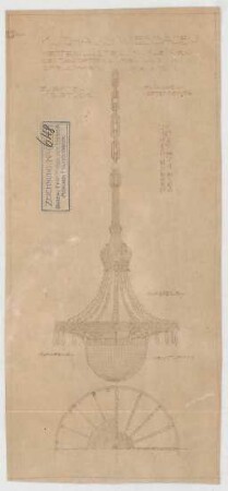 Thiersch, Friedrich von; Wiesbaden; Kurhaus - Lüster im Kleinen Restaurationssaal u. Spielzimmer (Ansicht, Teilansicht)