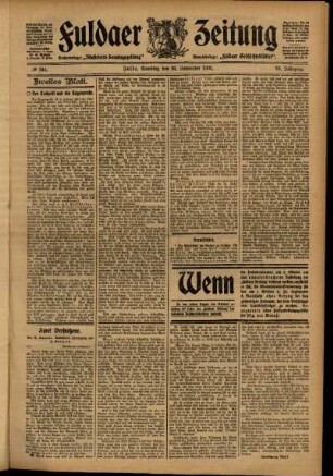 Zweite Ausgabe vom Samstag, den 30. September 1905.