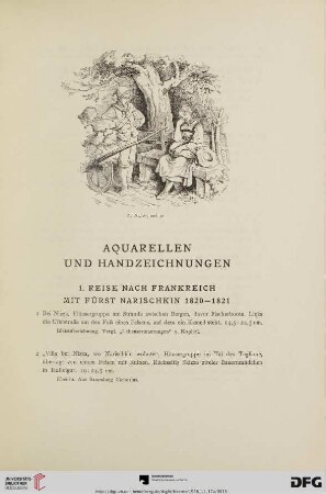Aquarellen und Handzeichnungen (Nr. 1-85)