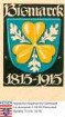 Bismarck, Otto Graf v. (1815-1898) / Feldpostkarte mit Bismarck-Wappen, darüber gedruckter Name, darunter '1815-1915'
