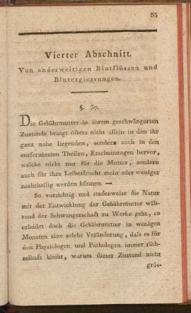 Vierter Abschnitt. Von anderweitigen Blutflüssen und Blutergiessungen