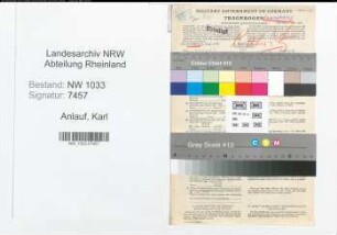 Entnazifizierung Karl Anlauf , geb. 16.08.1895 (Polizeibeamter)