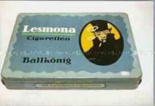 Blechdose für 500 Stück "Lesmona Cigaretten Ballkönig"