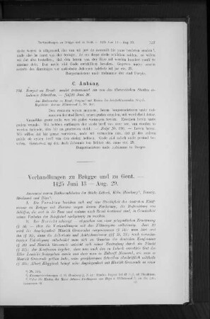 Verhandlungen zu Brügge und zu Gent. - 1425 Juni 13 - Aug. 29.