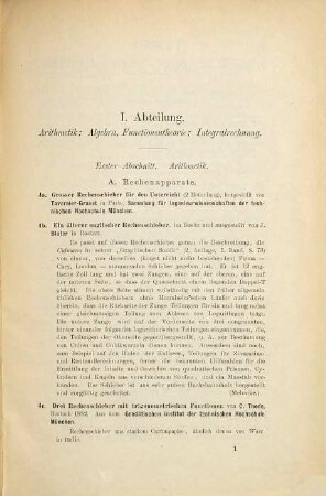 Katalog mathematischer und mathematisch-physikalischer Modelle, Apparate und Instrumente, [2]. Nachtrag