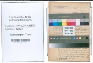Entnazifizierung Theo Niekaemper , geb. 00.00.0000 ()