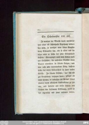 Der Schulmeister tritt ab.