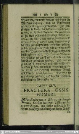 Casus XLV. Fractura Ossis Humeri