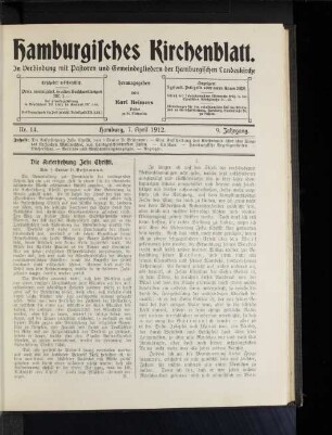 Die Auferstehung Jesu Christi. Von Senior D. Behrmann.