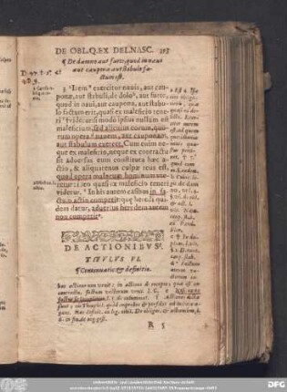 De Actionibus. Titulus VI.