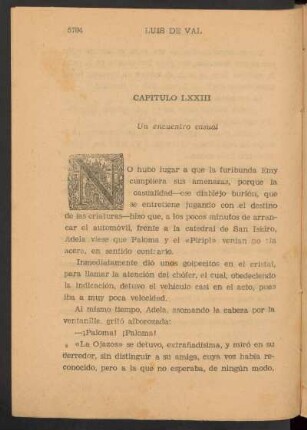Capítulo LXXIII - Un encuentro casual