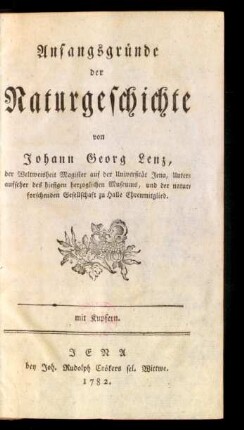 Anfangsgründe der Naturgeschichte : mit Kupfern